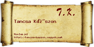 Tancsa Kászon névjegykártya